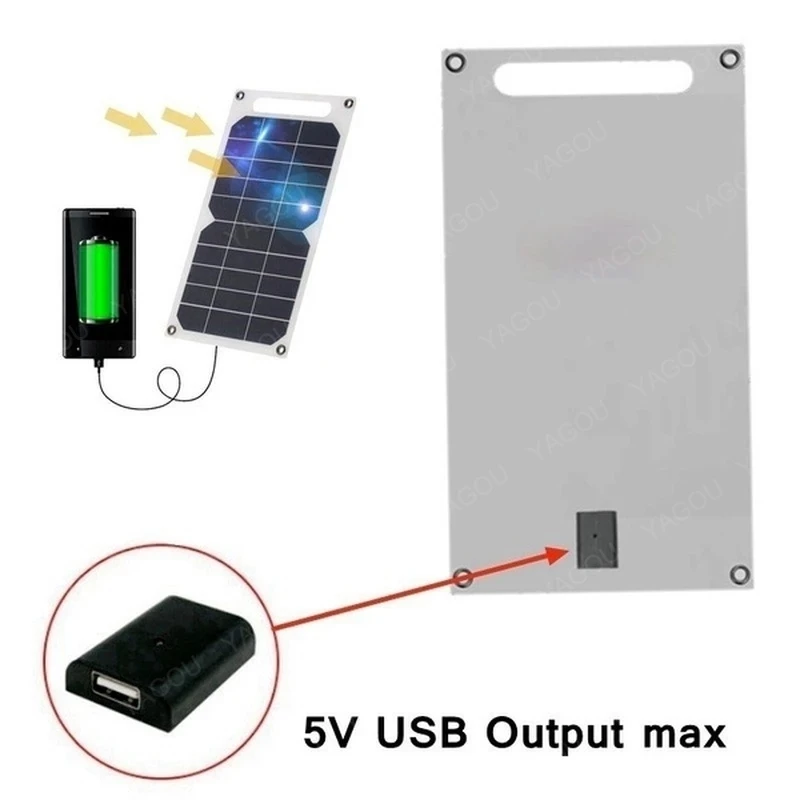 Портативная уличная солнечная панель с USB 5 В портативное зарядное устройство для