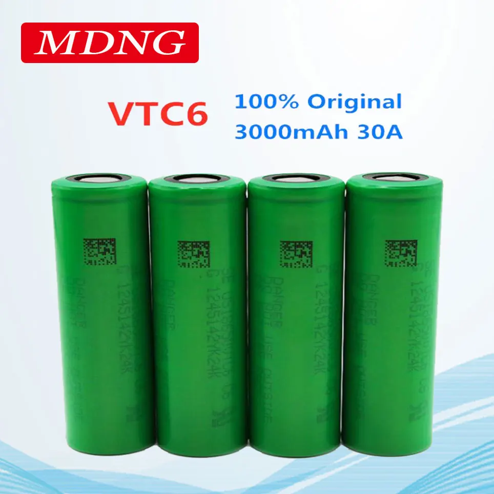 

100% New Original 3.7V 3000 MAh Li Ion Rechargeable 18650 Battery for Us18650 Vtc6 20A 3000mah for Sony Toys Tools Flashlight