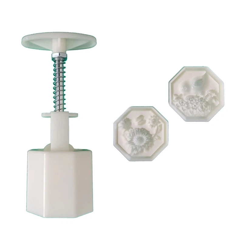 

50g Cute Flower Shape Plastic Mooncake Mold Mooncake Mold DIY Baking Accessories