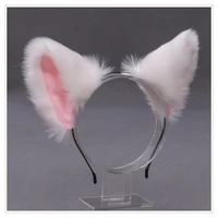 handmade plush lolita cat ear headband kc hair accessories animal ear headdress fox ear hairpin girl anime cosplay accessories
