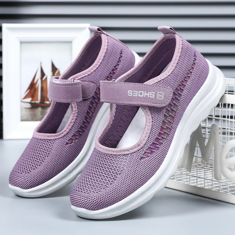 

2023 Women's Sneakers Women Walking Shoes Flat Outdoor Comfortable Breathable Casual Mom Boat Shoes Female Soft Sole Lightweight