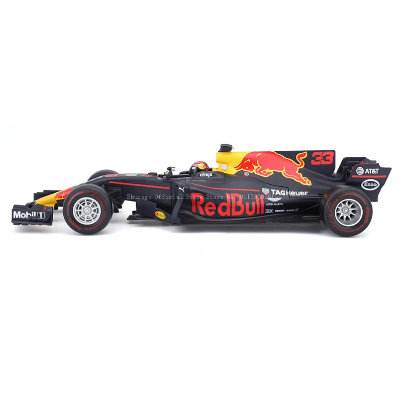 Купить Bburago 1:1 F1 Red Bull гонки TAG Heuer RB13 2017 #33 формула автомобиля статический литой автомобиль Коллекционная модель автомобиля игрушки