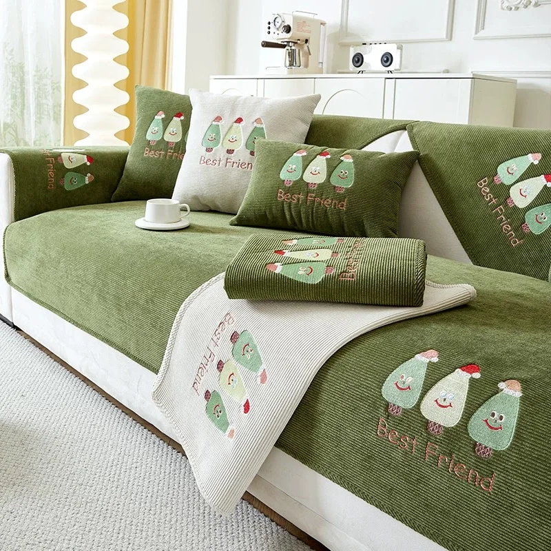 2024 зимняя домашняя нескользящая рождественская елка диванная подушка чехлы для