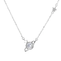 s925 sterling silver ladies fantasy planet pendant necklace elegant ladies popular ladies necklace ladies holiday gifts