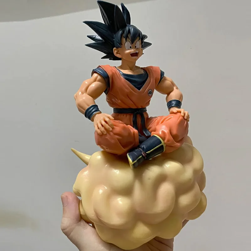 

20CM Dragon Ball Anime Gk Sitting Posture Somersault Cloud Son Goku Fc Miniature Version PVC Action Figure Decoration Model Gift
