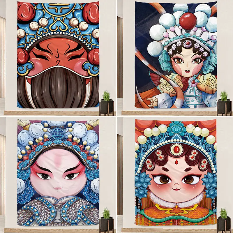 

Опера хуаданская подвесная ткань в китайском старинном национальном стиле Q версия украшение ручной работы тема на заказ большой фон