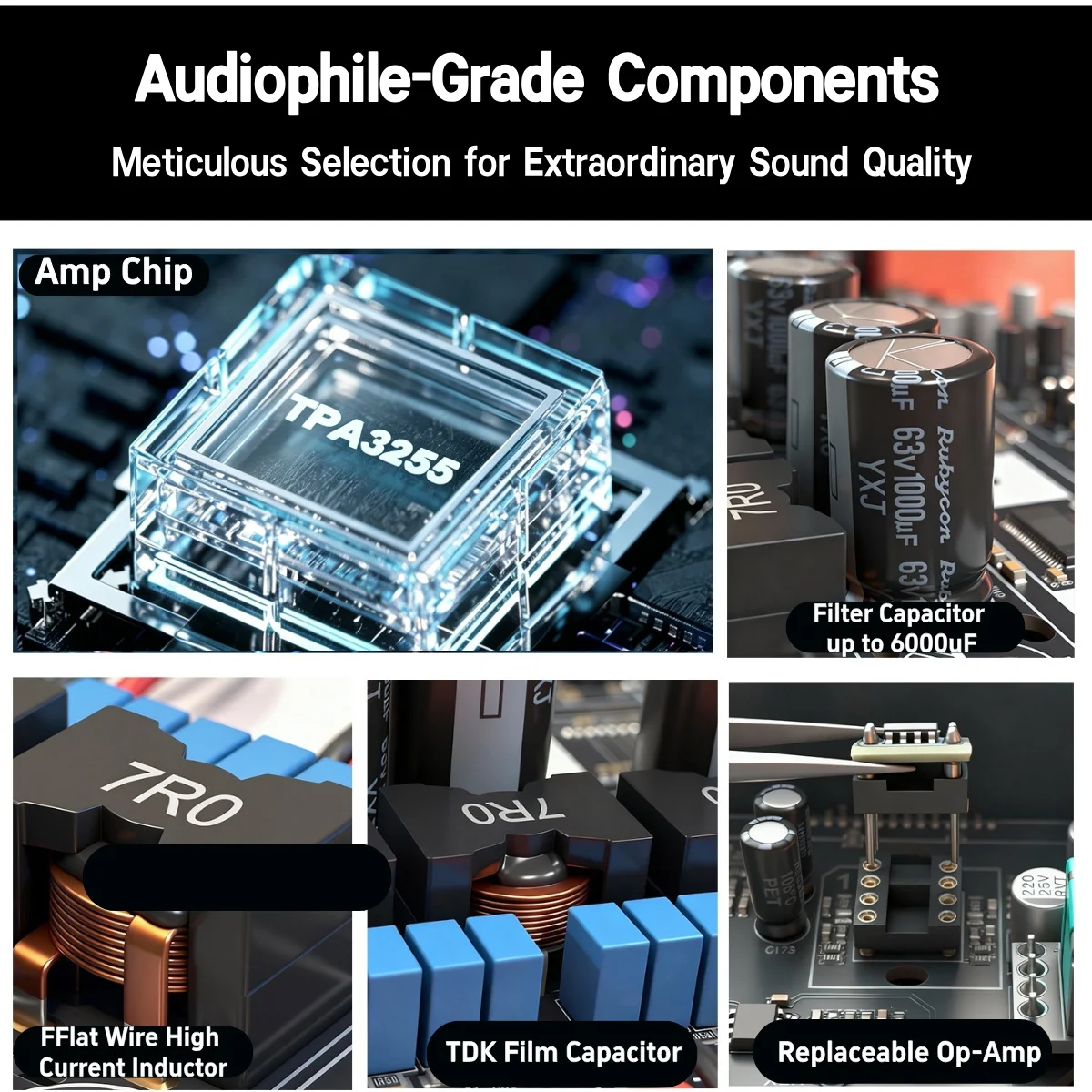 Фото 3e Audio Next-gen A5se A7se Стерео моно HiFi усилитель с улучшенным PFFB TPA3255 TPA3251 Профессиональный усилитель №3