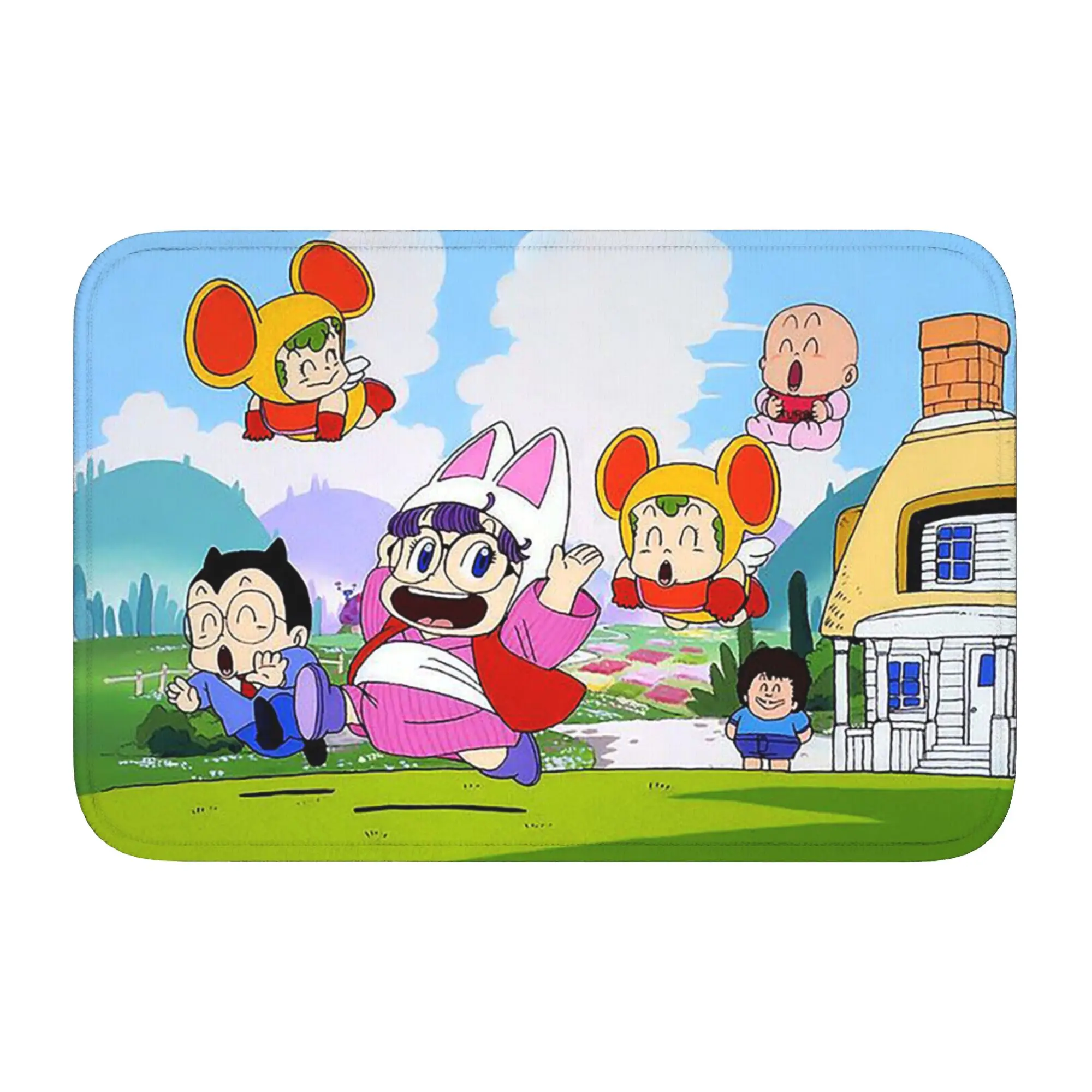 Коврик для прихожей с персонажами аниме Dr. Slump, Arale, Norimaki, Gatchan, моющийся, для кухни, дома, ванной комнаты, напольный коврик, подкладка для ног (art.: 3920da54879ac) - 3920da54879ac