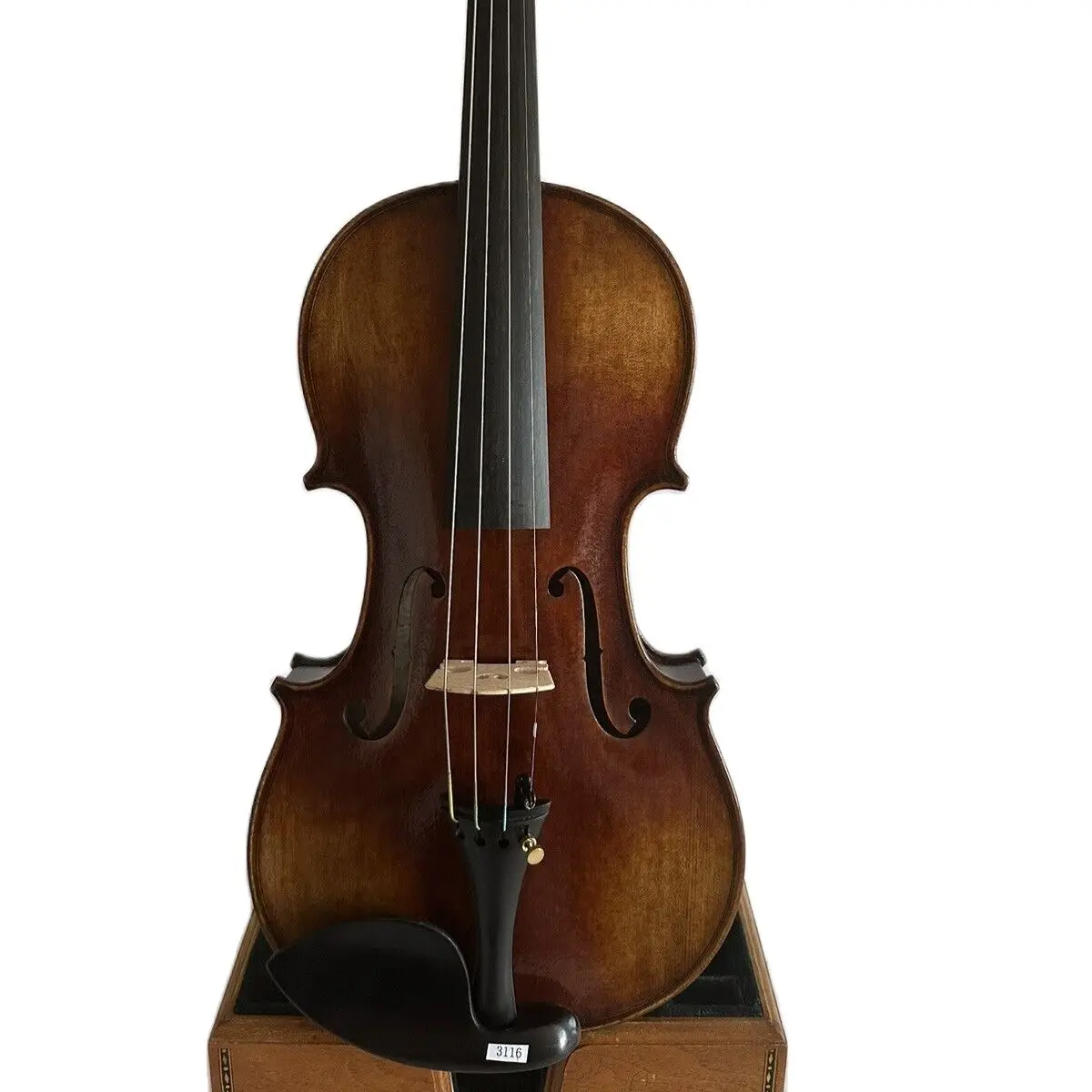

Master 4/4 violin Stradi model flamed maple back spruce top hand made K3116