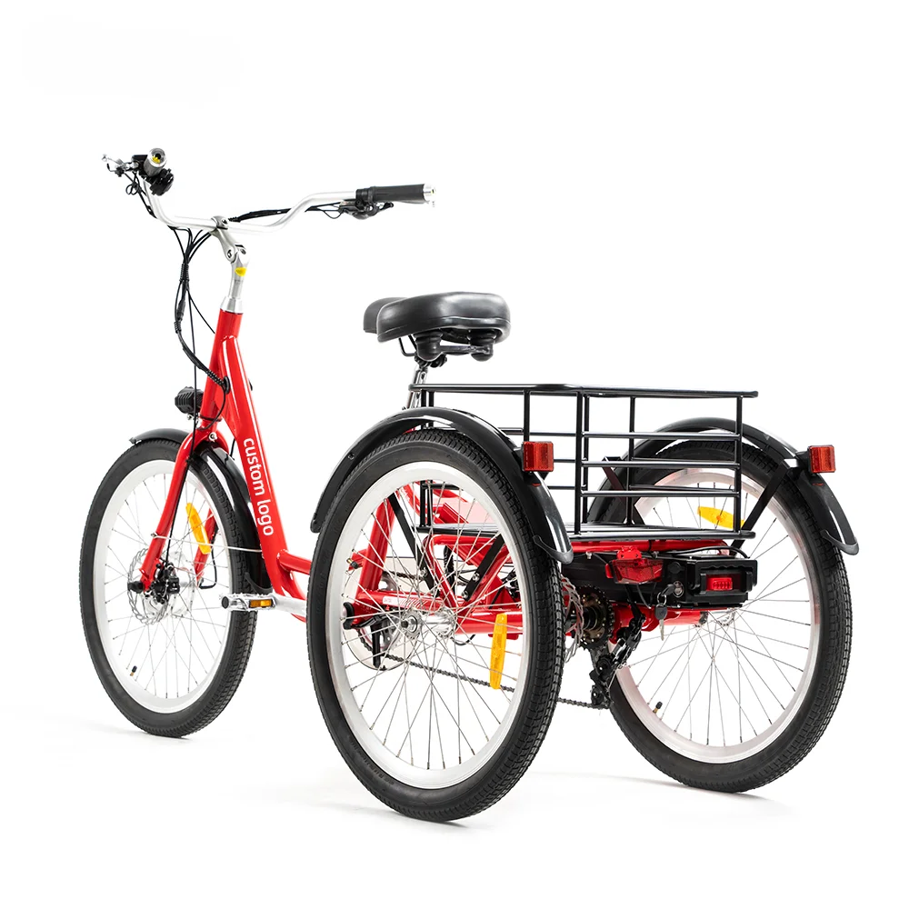 

7 Speed 18.2Ah Trike Removable Lithium Battery 750W Three Wheels Bicycle Fat Tire Adult 3 Wheel Electric Tricycles Cargo Bike
