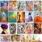 3D сделай сам, круглая алмазная живопись, алмазная живопись, инкрустированная алмазами, искусство вышивки, живопись, персонаж аниме, кот, украшение для дома