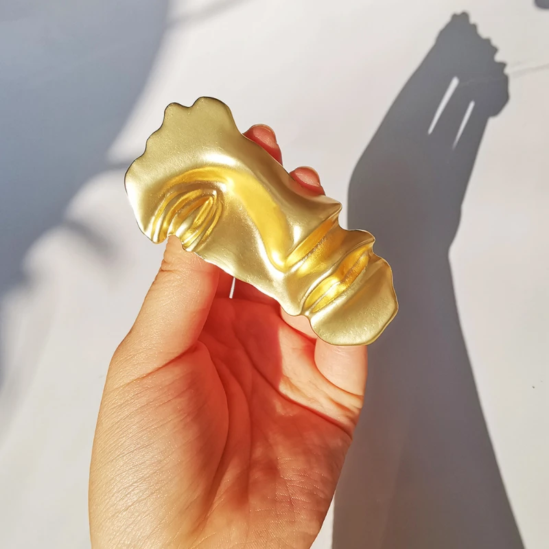 Креативная Женская Брошь Золотая Половина лица Рождественская мода заколки для