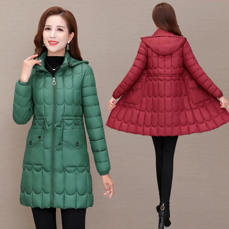 

Cotton Jacket Korean Fashion Medium Length Slim Fitting Cotton Padded Women Jackets Winter Coat Jacket Jaqueta Feminina