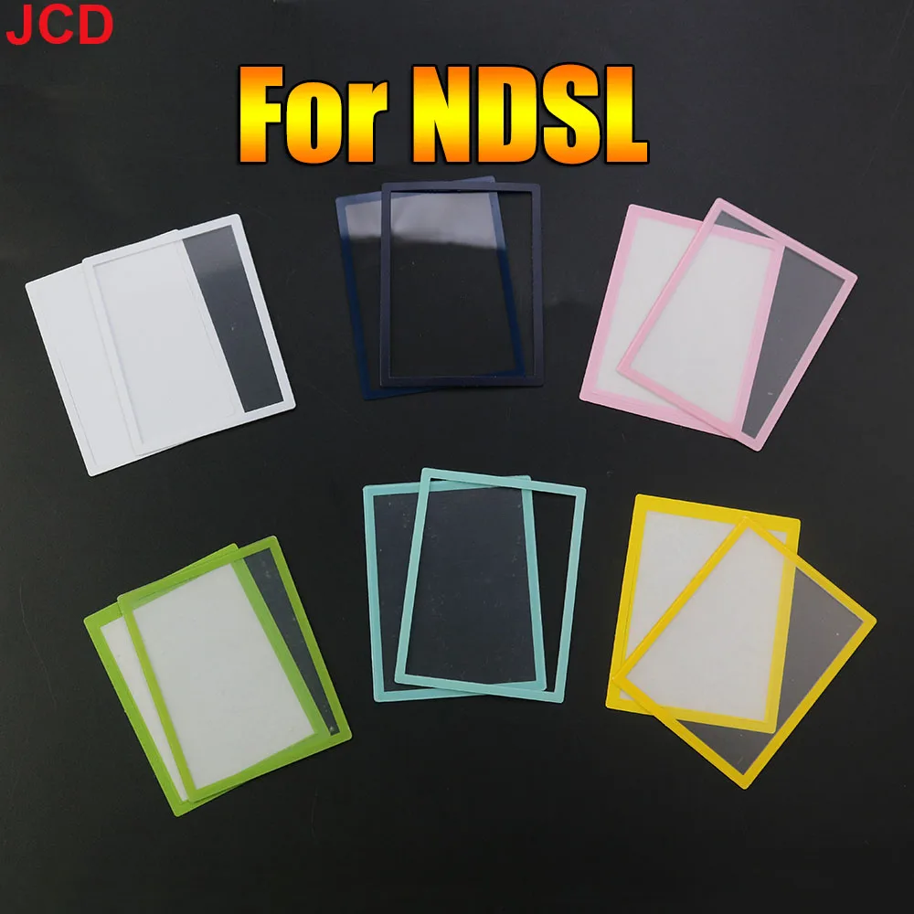 

JCD 1Pair/2Pcs Upper LCD Screen Len Plastic Cover + Lower Frame Replacement For NDSL For DS Lite Game Console Components