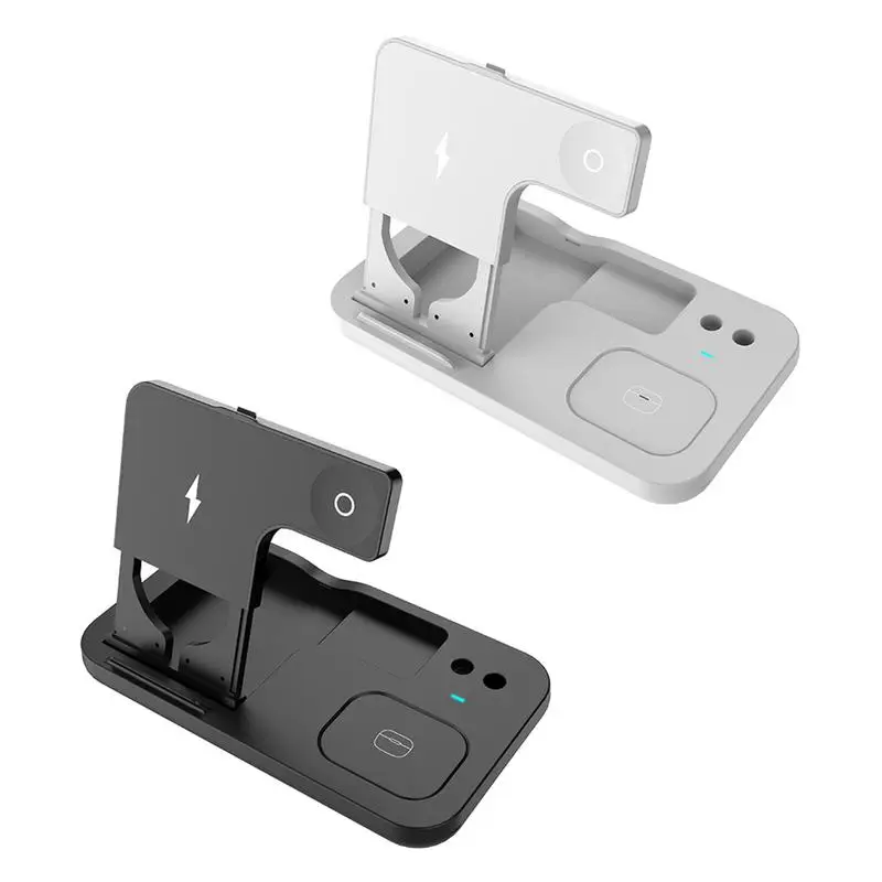 

4 In 1 Wireless Charger Stand Easy To Use Charging Dock For Multiple Devices Safe Multi-Function Fast Charging Station