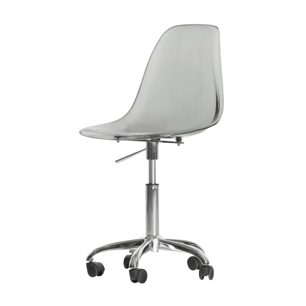 

South Shore Annexe, Contemporary Acrylic Office Chair with Wheels, Gray