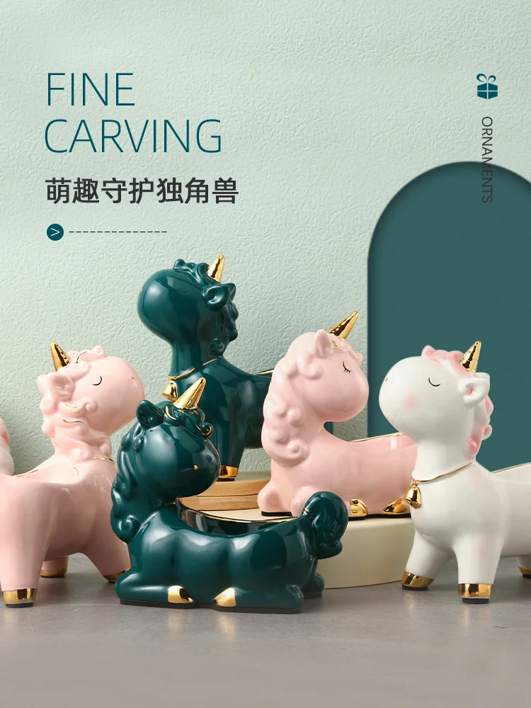 

Unicorn light luxury living room decoration opening gift ceramics