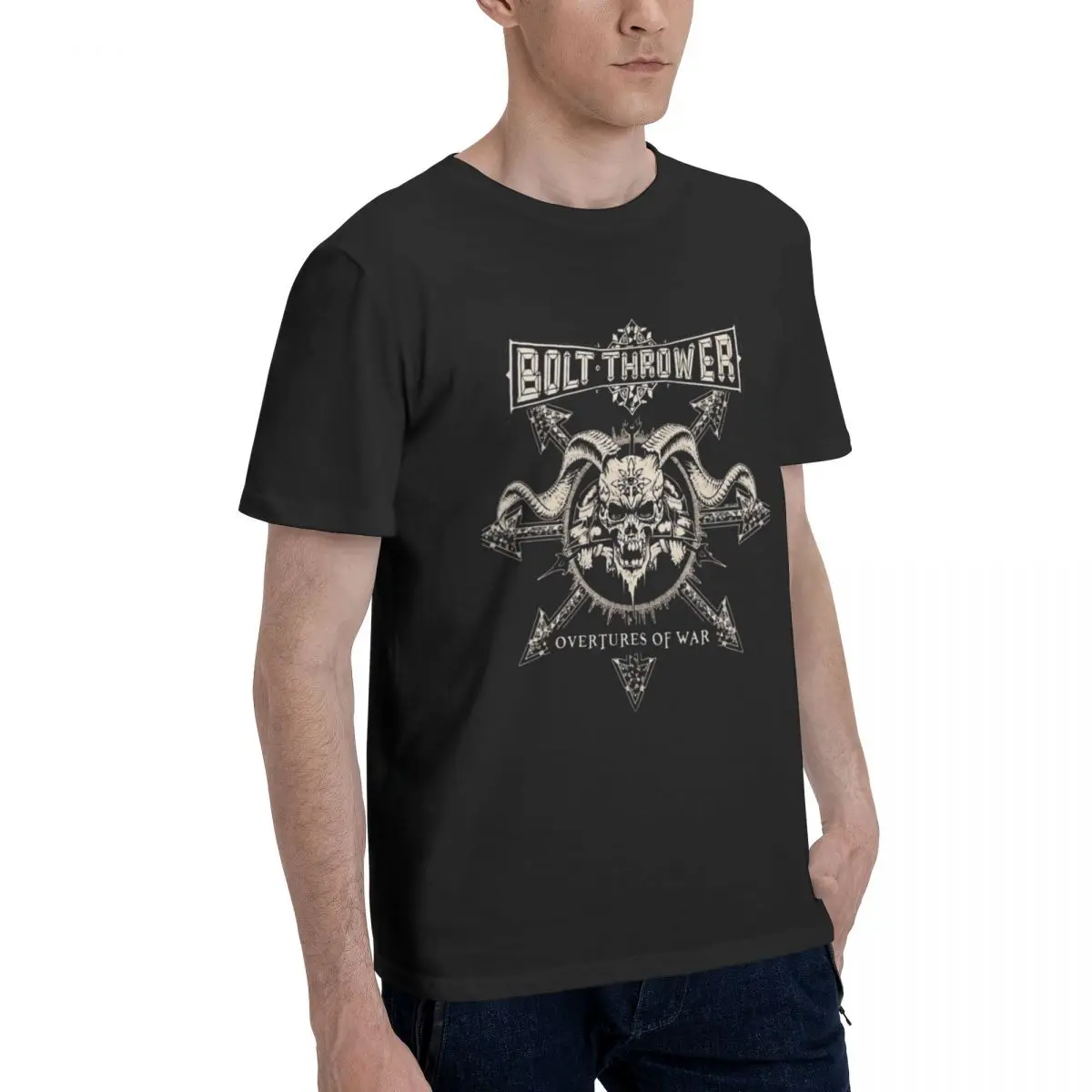

Bolt Thrower Essential Humor Graphic Men's Basic Short Sleeve T-Shirt Graphic Cool travel Tops Tees