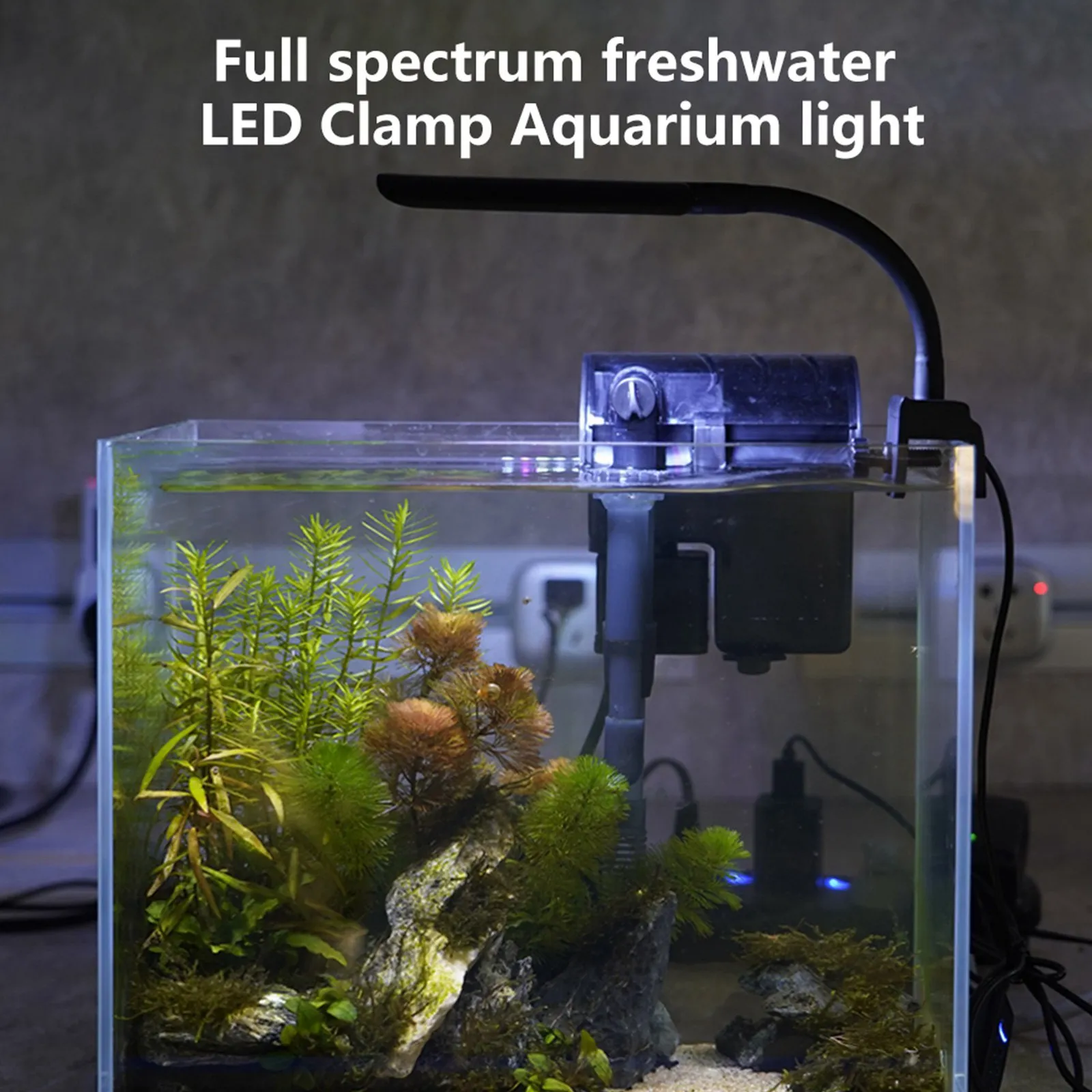 

Светодиодный светильник для аквариума, Светодиодный Боковой светильник с зажимом, маленький светильник с зажимом RGB, маленький светильник ...