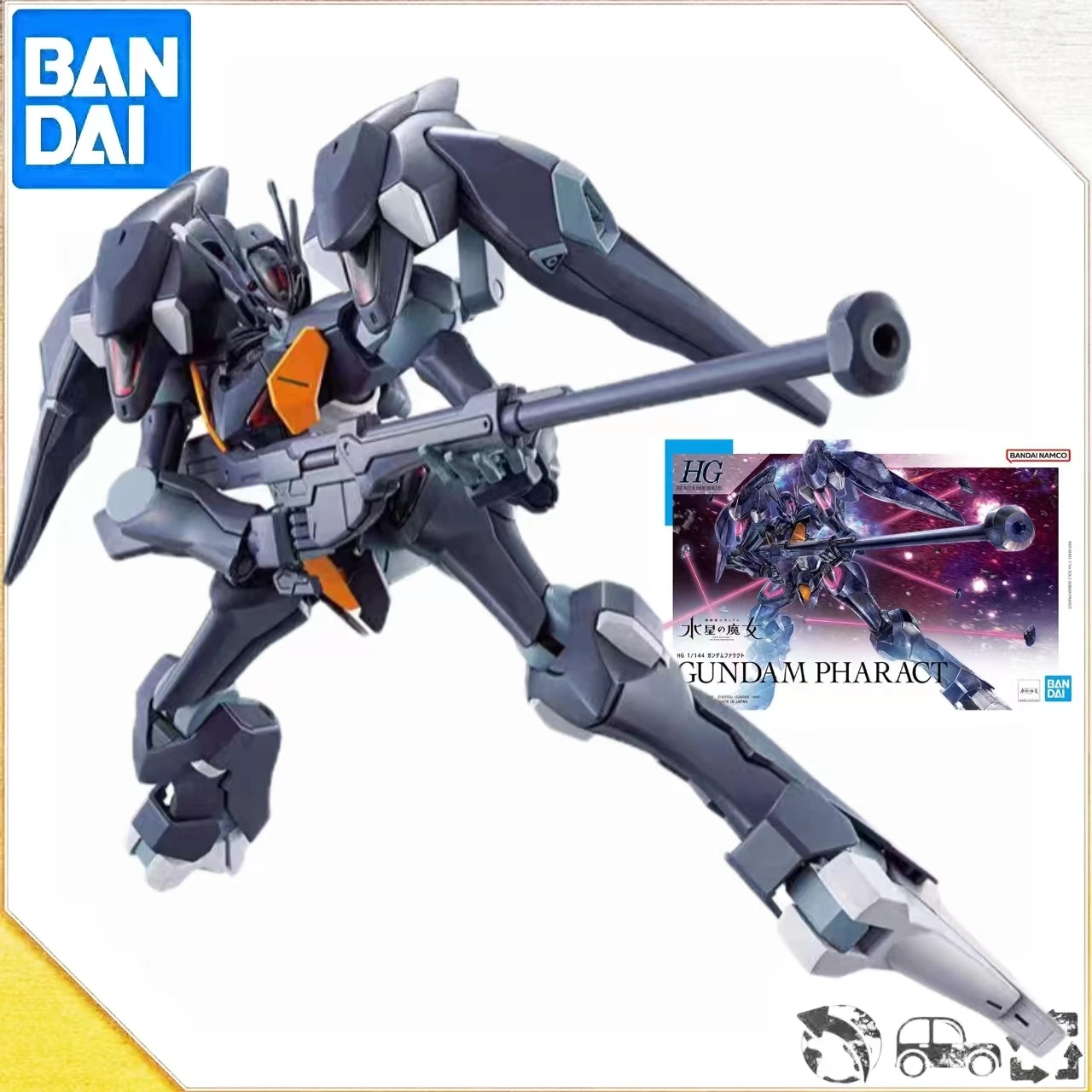 

Bandai HG 1/144 GUNDAM PHARACT Anime Mobile Suit Gundam: The Witch From Mercury Assembly Model Action Toy Figures Collection