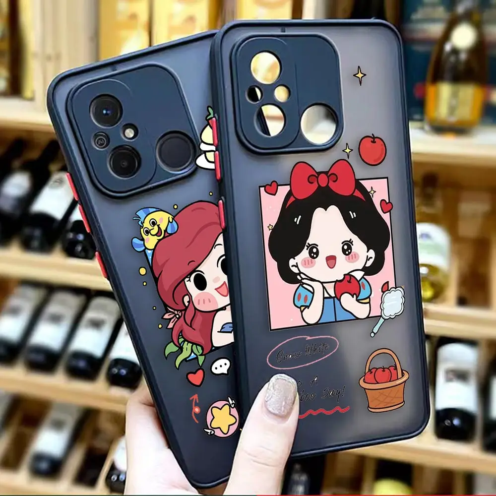 

Matte Case for Redmi A1 K50 K40 GAMING K30 K20 10X 10C 10 9C 9T 9A 9 8 PRO 4G 5G Case Funda Coque Shell Cartoon Anime Snow White