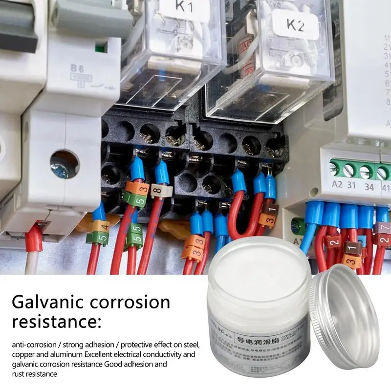 

Electric Contact Grease 100g Conductive Paste Electricity Compound grease Copper Contact Connector Conductive Lubricating Grease