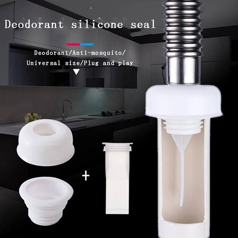 

1pc Bathroom Odor-proof Floor Drain Leak Core Silicone Down The Water Pipe Draininner Sink Drain One Way Drain Valve Sewer Core