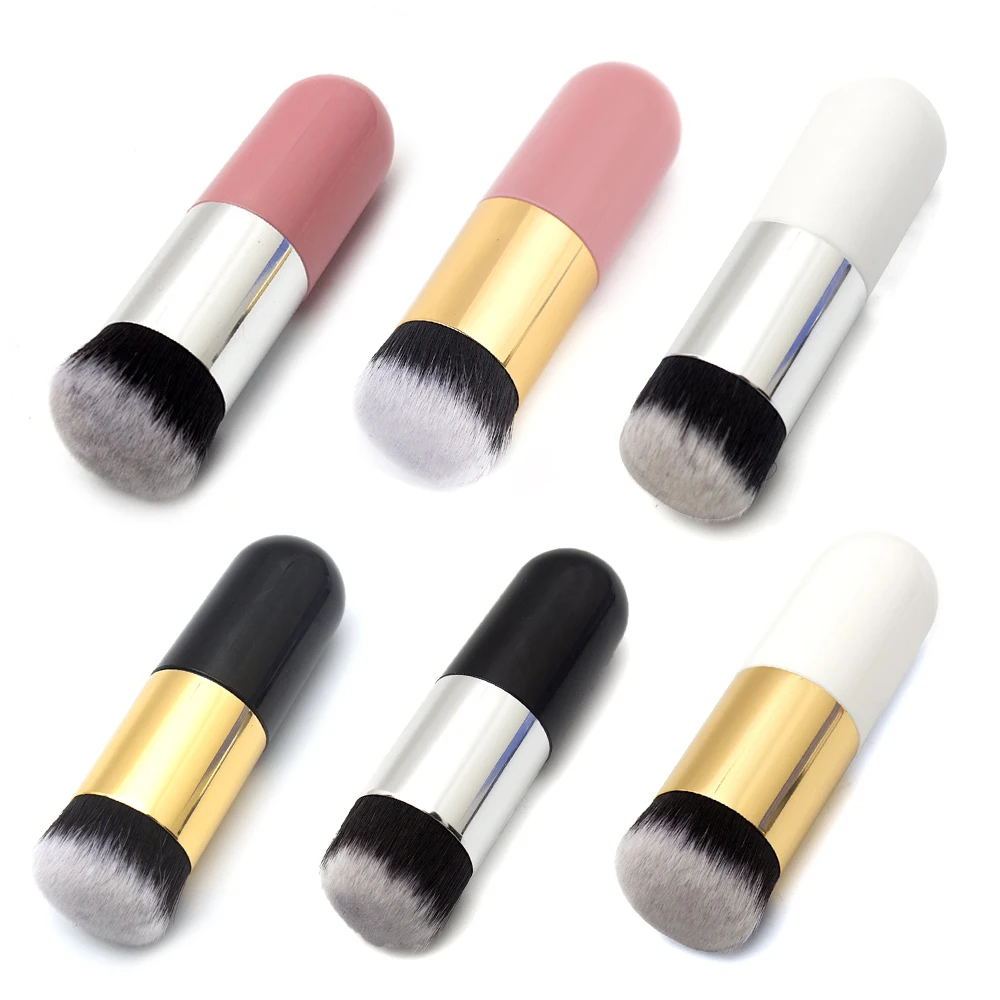 

Hot Sale 1Pc Portable Concealer Brush Makeup Brushes Blush Powder Makeup Brushes Round Head Brochas Foundation Brush with Net