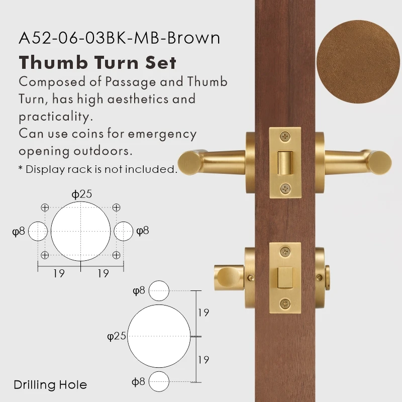 

Nurlin комплект дверных ручек из натуральной кожи и латуни A52-06-MB