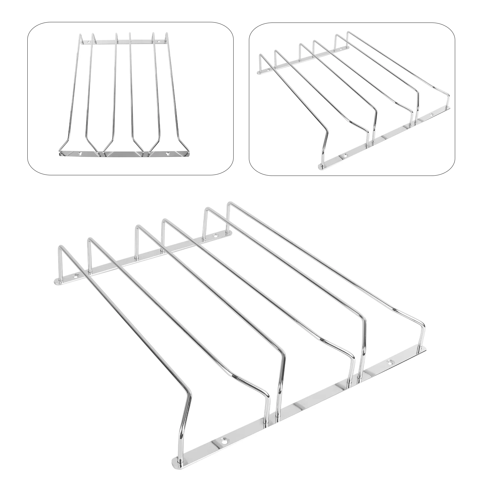 

Kitchen Stemware Rack Stainless Steel Glass Holder Under Cabinet Glass Rack