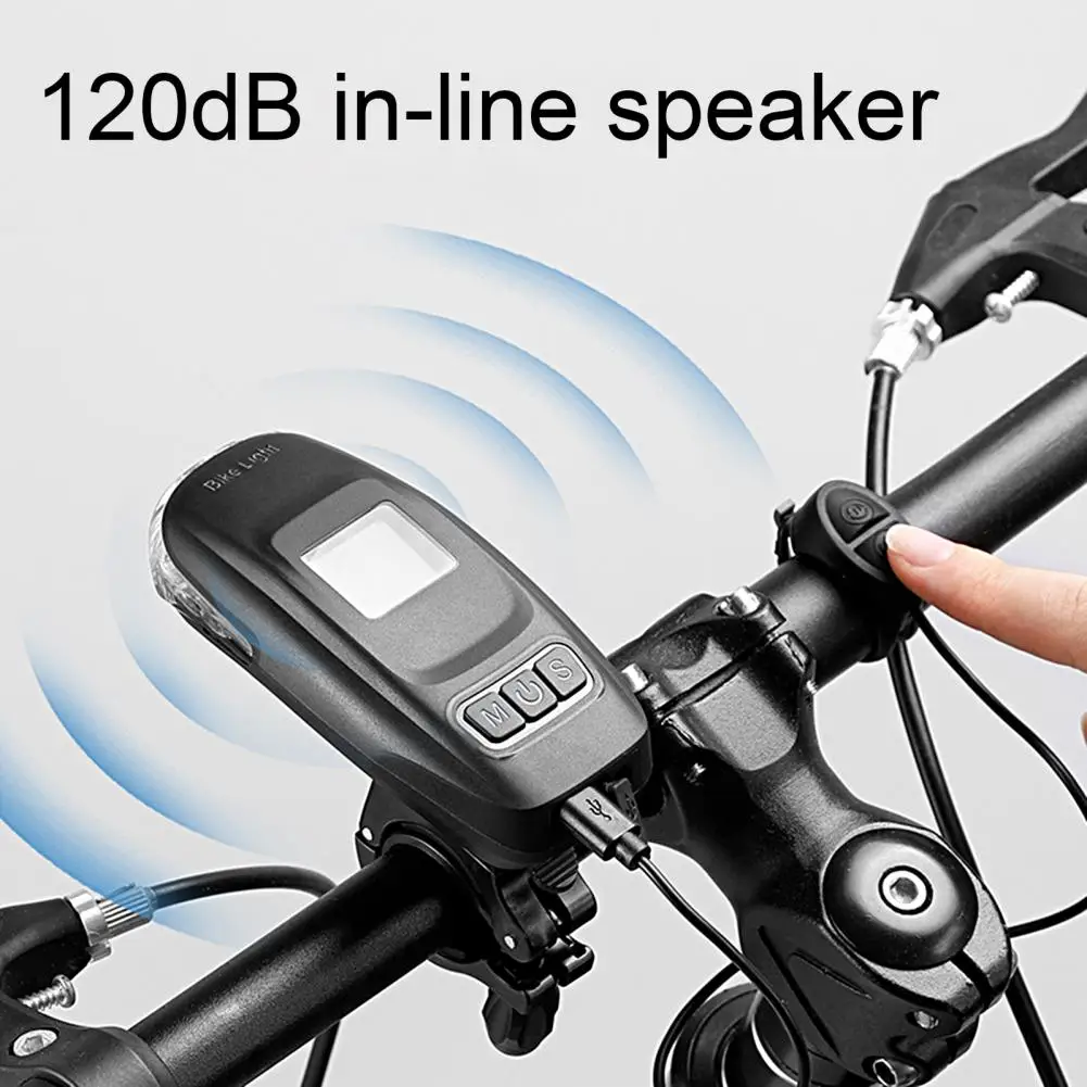 

Scratch-resistant 3-In-1 Riding Lighting Anti Scratch Bike Headlight Horn Stopwatch Bicycle Front Light Cycling Supplies
