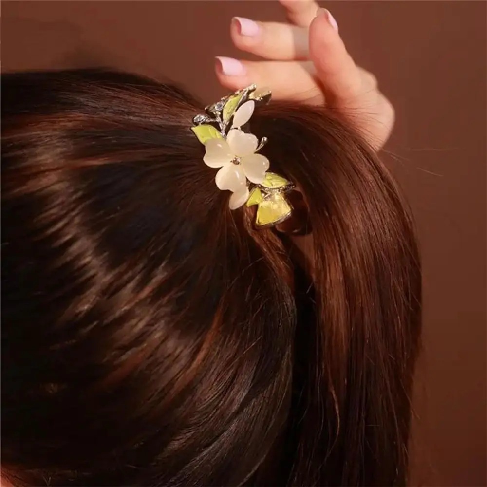 

Корейский милый Элегантный цветочный зажим для волос для женщин и девушек Простой Высокий конский хвост фиксированная заколка для волос заколка-краб для волос зажим для конского хвоста