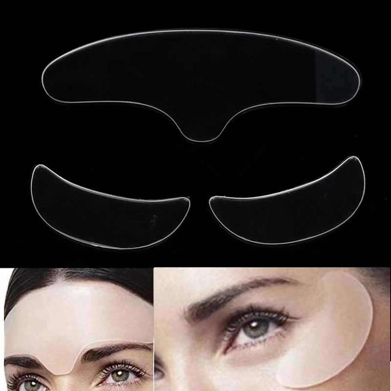 

3 Pcs Medical Grade Anti Eye Forehead Invisible Anti-aging Face Pad Silicone Prevent Wrinkles Lines Patch