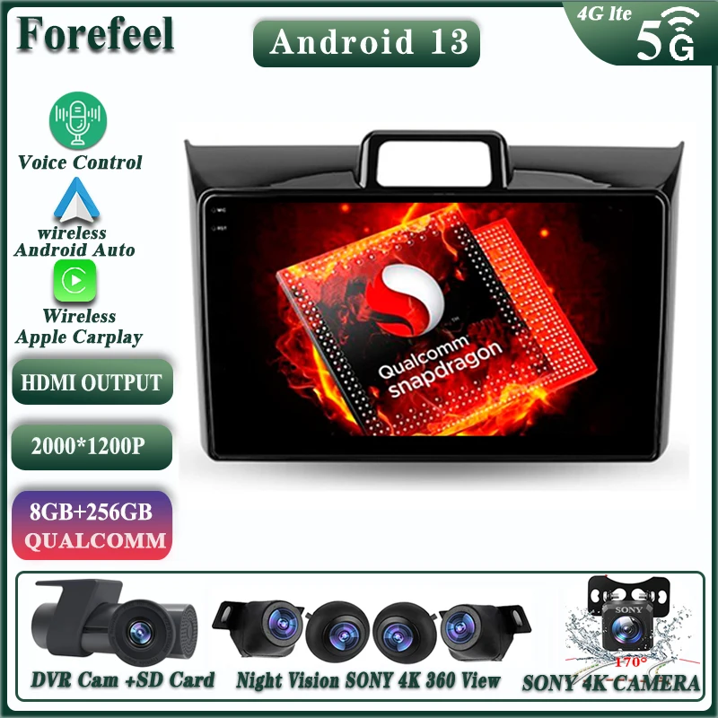 

Android 13 Qualcomm для Toyota Corolla Axio 2 Fielder 3 E160 2012-2021 мультимедийный автомобильный плеер Автомагнитола Стерео GPS навигация