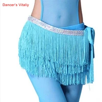 high quality belly dance costumes sexy silver tassel belly dance belt for women belly dance costume hip scarf dance wear