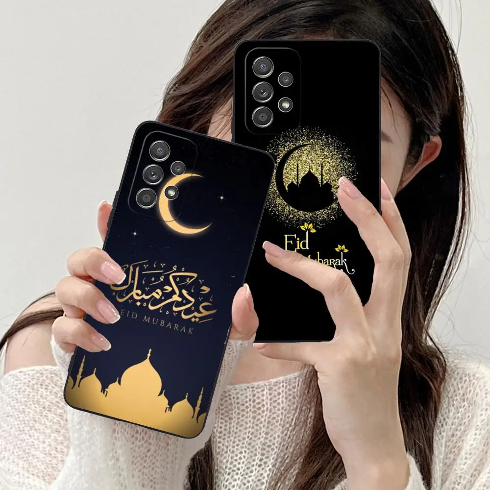 Фото Чехол для телефона Eid Mubarak для Samsung Galaxy M55 54 42 35 34 33 32 23 22 15 14 13 12 F55 5G, мягкий противоударный чехол из ТПУ №2