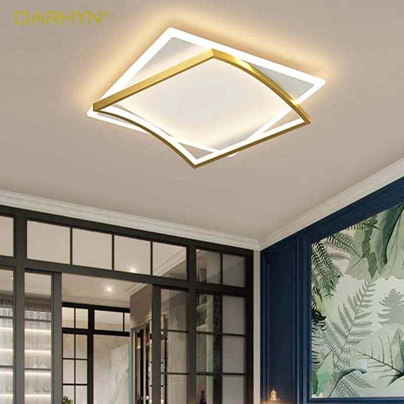 Modern LED Ceiling Light Minimalist Square Dimmable Indoor Decorative Lighting For Bedroom Study Living Room Dining Room Fixture