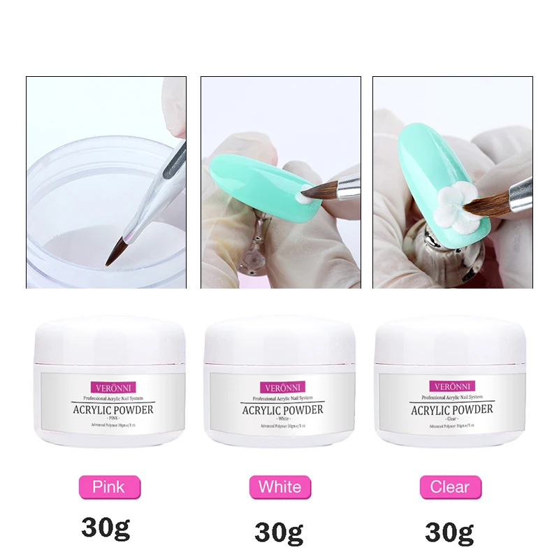 

Nail Clear Acrylic Powder Pink White Nail Acrylic Powder Carving Crystal Polymer Builder Nails Extension Art Dust Professional