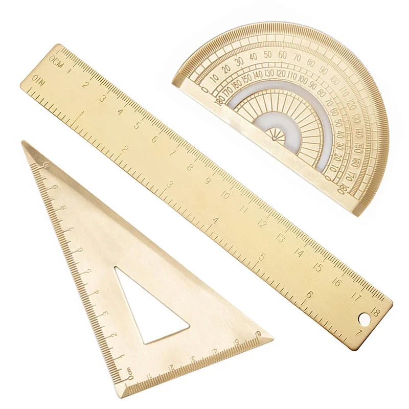 

Mini Retro Ruler Measuring Small Metal Ruler Painting Cartography Ruler Drawing Keychain School Supplies Stationery