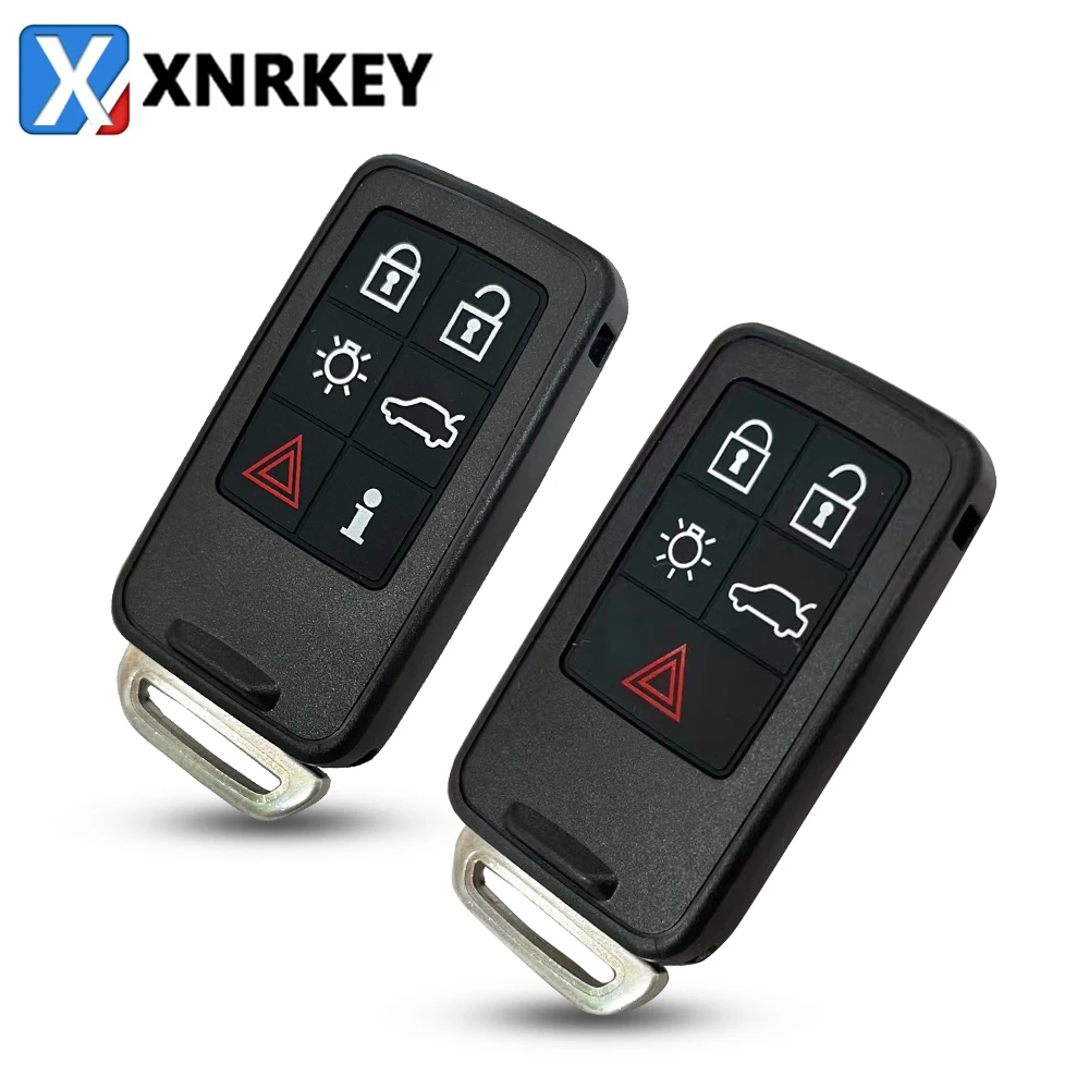 XNRKEY Replacement Holder 5 6 Button Smart Car Key Shell Pad for Volvo XC60 XC40 S90 V40 XC70 V70 S40 V50 Remote Key Case Cover