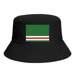 Flag Ichkeria Classic Republic Of Chechnya Chechen Bucket Hat Polyester Men Unisex Fisherman Hat Customized Cute Journey Caps
