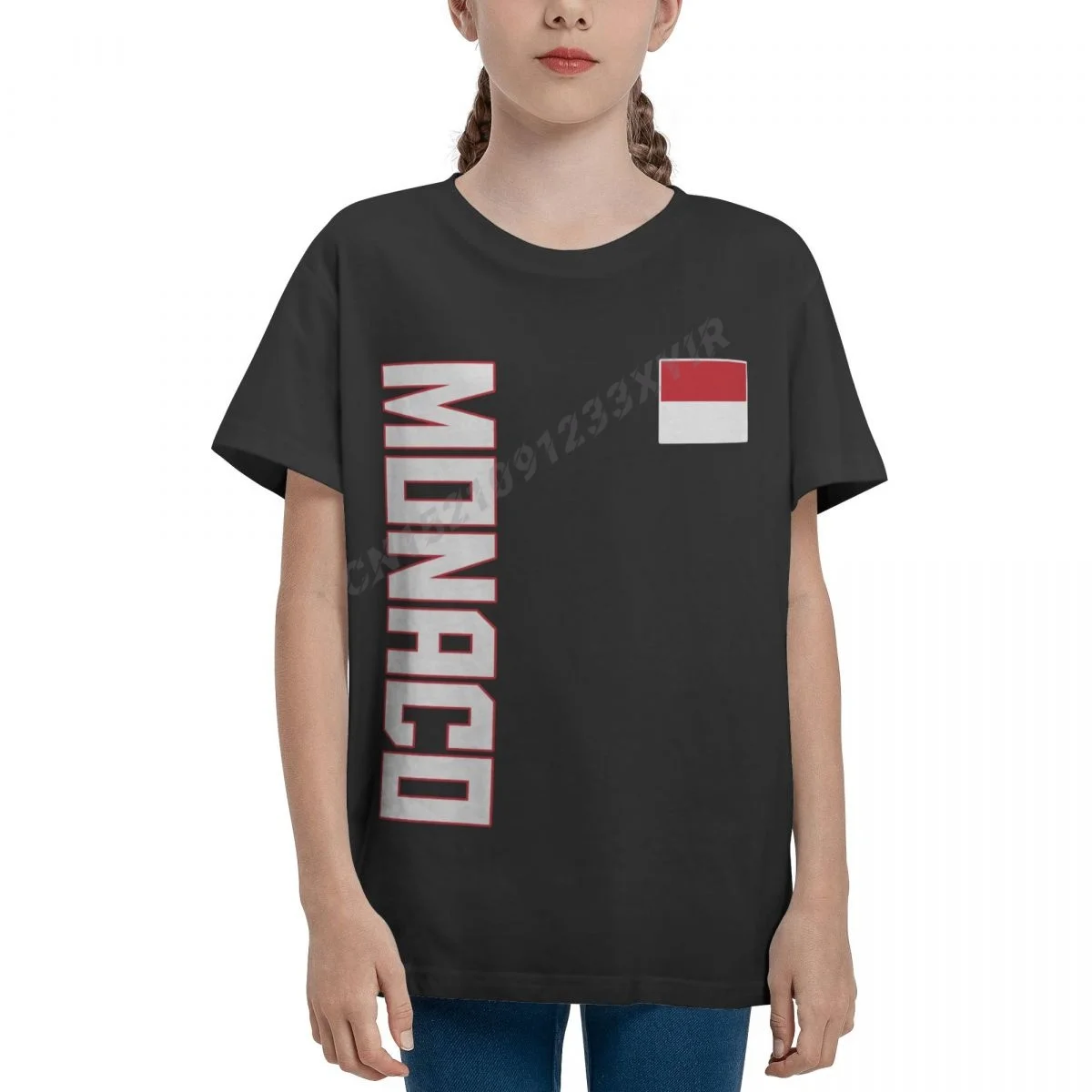 

Молодежная Футболка с флагом Монако для мальчиков и девочек, крутая футболка с моноканом, Детская футболка, футболка из 100% хлопка, Детская ф...