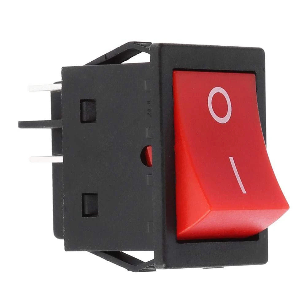 

Welding Machine 30A 120/250V High Current Red Copper Rocker Power Button Switch 4Pin With Light ON-OFF Electrical Accessories