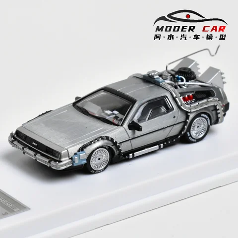 MJ 1:64 назад в будущее Литая под давлением модель автомобиля DeLorean DMC 12