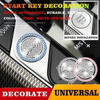 car logo engine ignition button protective cover one button start crystal sticker for jeep wrangler renegade compass patriot jku