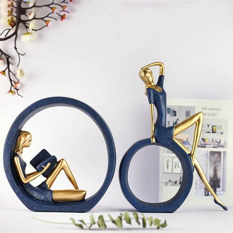 Статуэтка из смолы для леди подарок читателей учителей современный декоративный