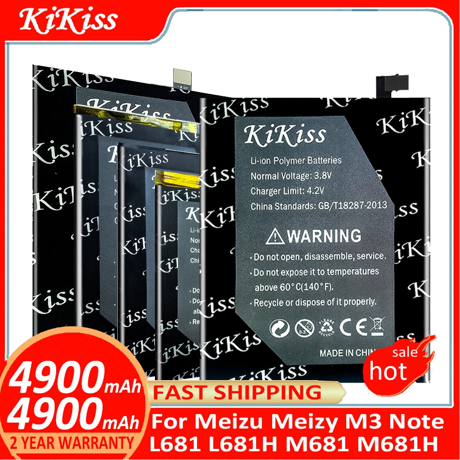 

Аккумулятор KiKiss для Meizu Meizy M3 Note M3Note L681 L681H M681 M681H