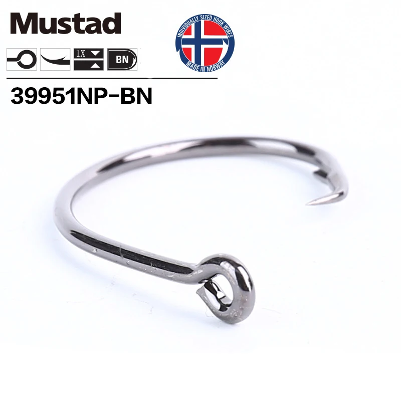 Mustad норвежский оригинальный рыболовный крючок из высокоуглеродистой стали