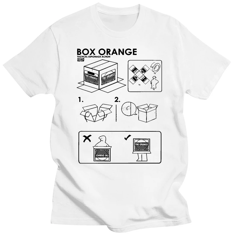

Half Life 2 T Shirts Shooting Science Game Print Counter Strike Funny Tshirts Box Orange White Men Loose Tshirts Oversized