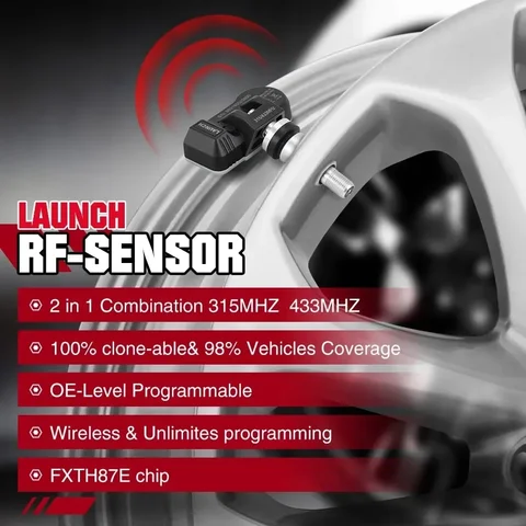 LAUNCH X431 TPMS 2 в 1: Датчик давления в шинах 315/433 МГц — внешний вид товара